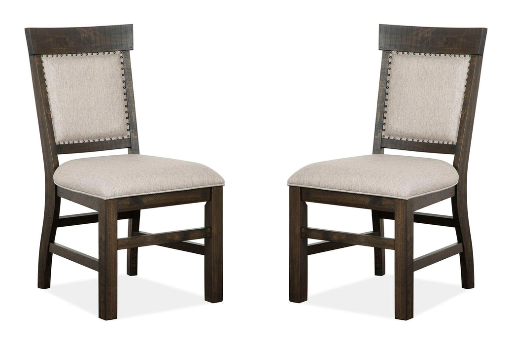 Bellamy - Dining Side Chair With Upholstered Seat & Back (Set of 2) - Dark Brown