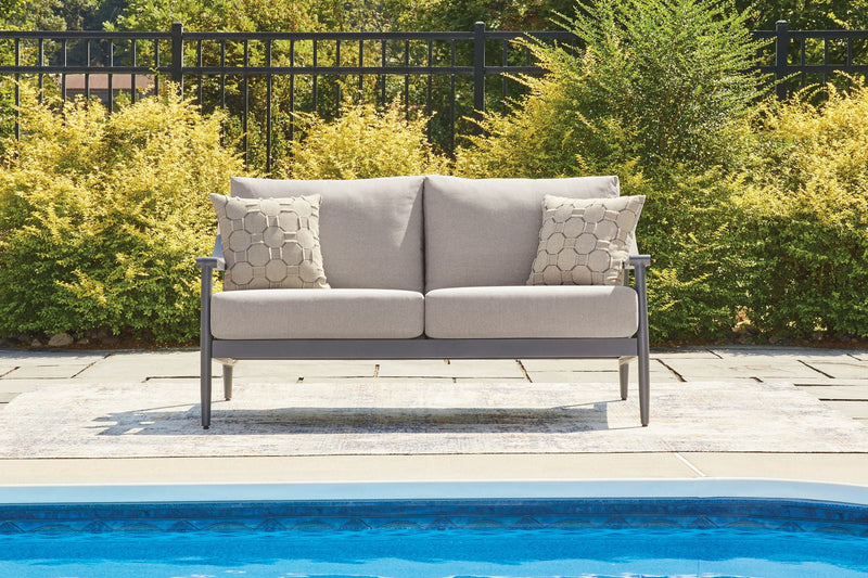Ocean Beach - Loveseat With Cushion - Gray