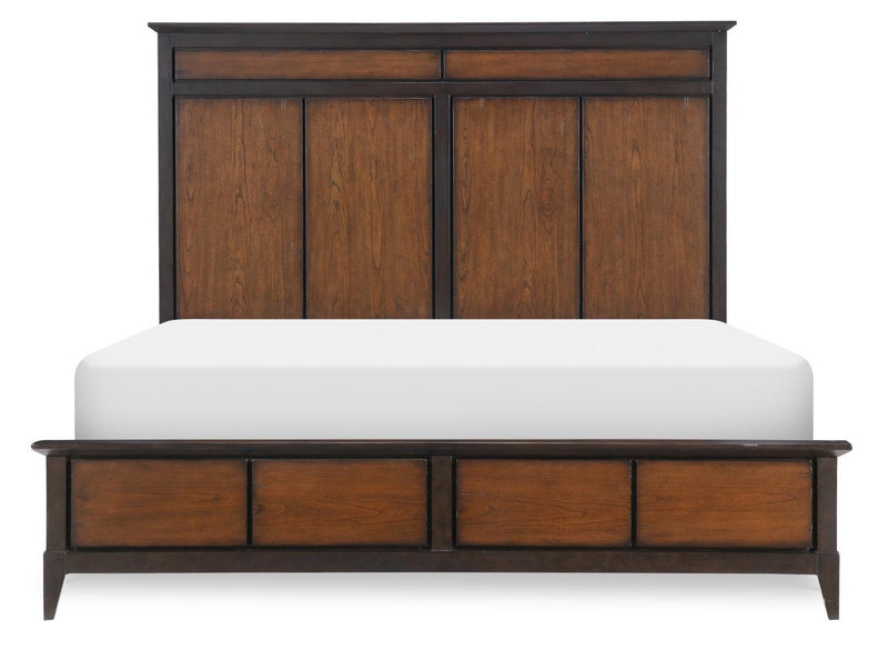 Fenmore - Complete Queen Panel Bed - Mocha And Distressed Cherry
