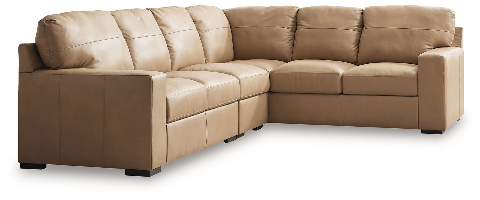 Bandon - 3-Piece Sectional With Laf Loveseat - Leather Match - Toffee