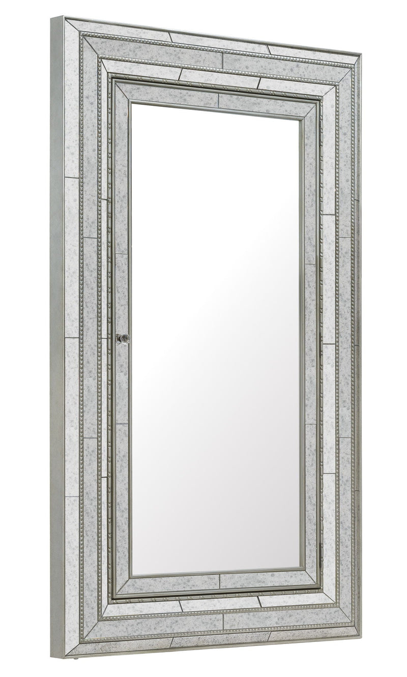 Melange - Glamour Floor Mirror With Jewelry Armoire Storage - Champagne