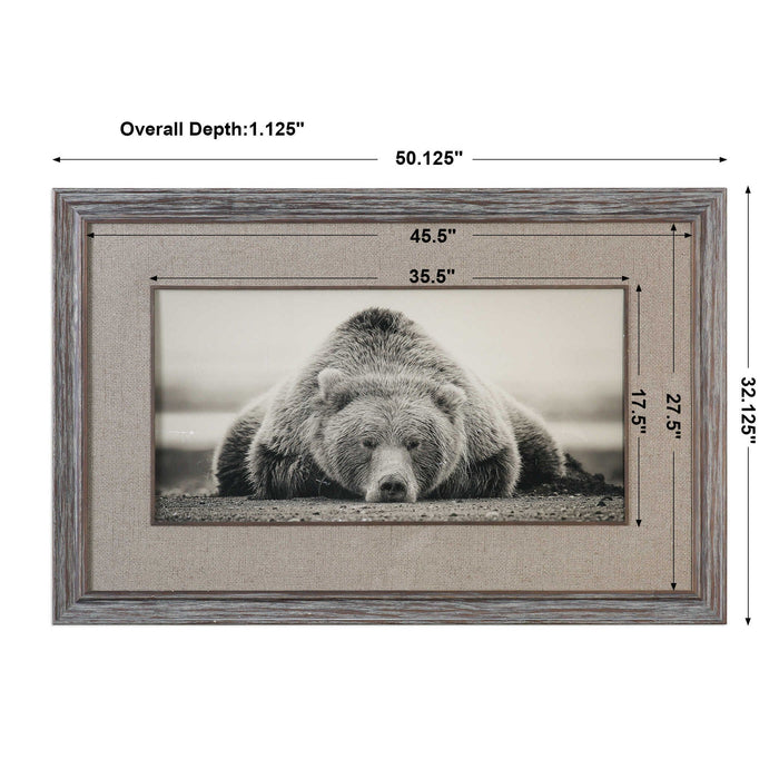 Deep Sleep - Bear Print - Pearl Silver