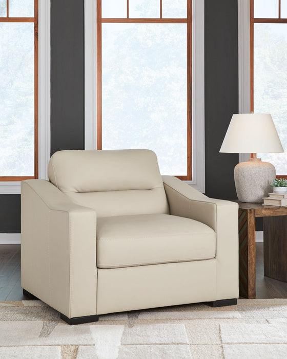 Treasure Trove - Chair And A Half - Leather Match - Almond