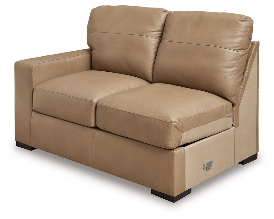 Bandon - 3-Piece Sectional With Laf Loveseat - Leather Match - Toffee