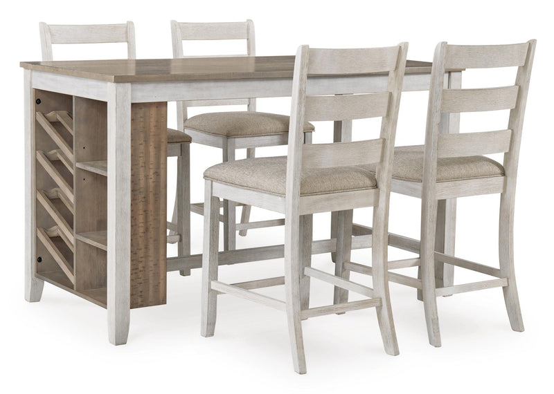Skempton - Rectangular Counter Table With Storage - White