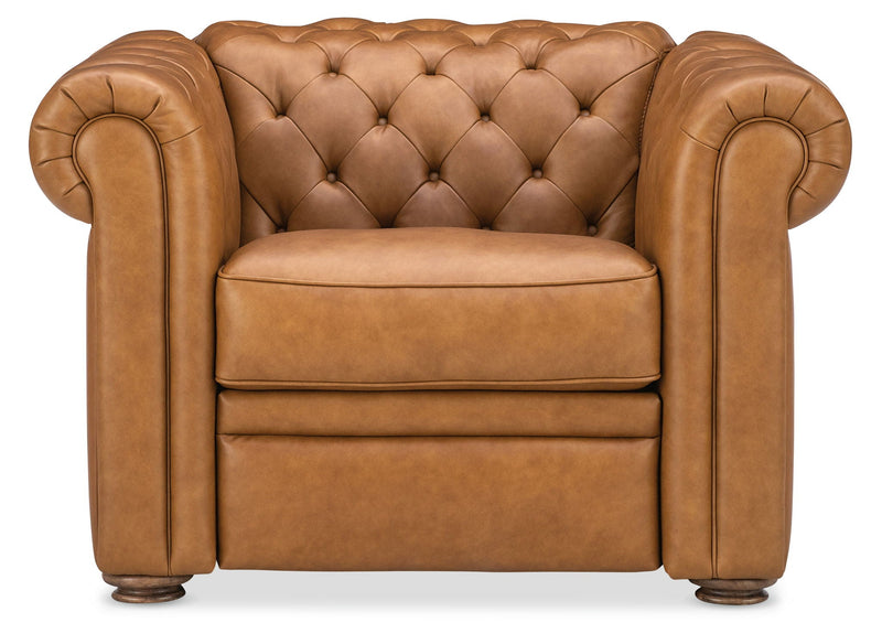 MS - Glover Power Recliner With Power Headrest - Brown