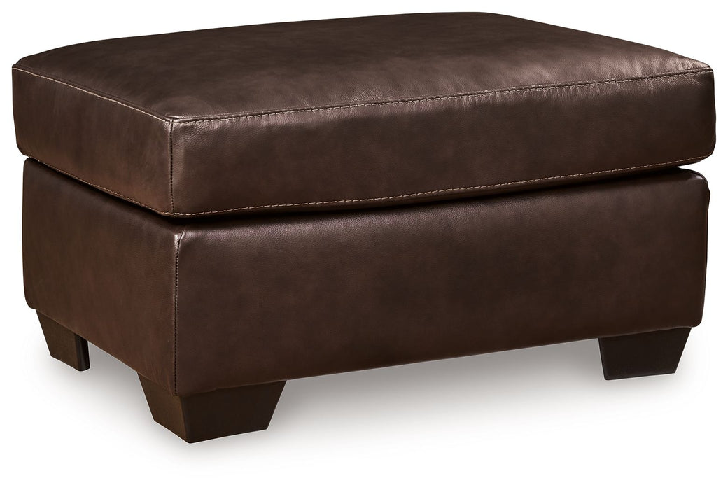 Santorine - Ottoman - Leather Match - Dark Brown