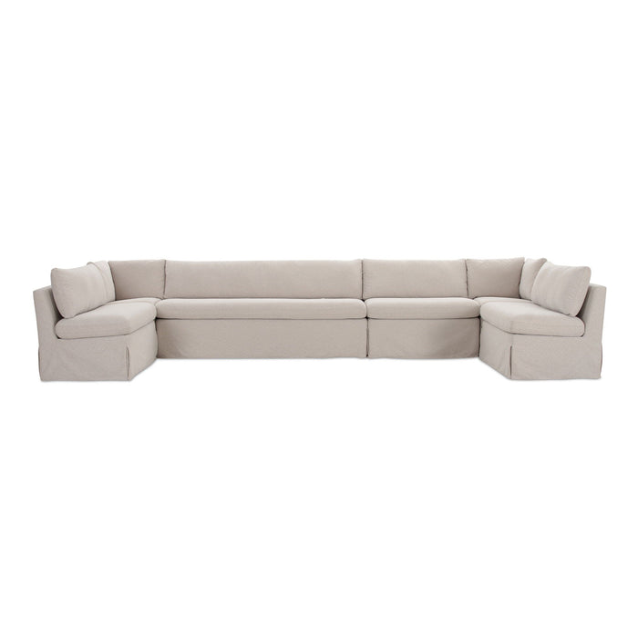 Fable - Slipcover Dining Banquette U-Shape Sectional - Beige