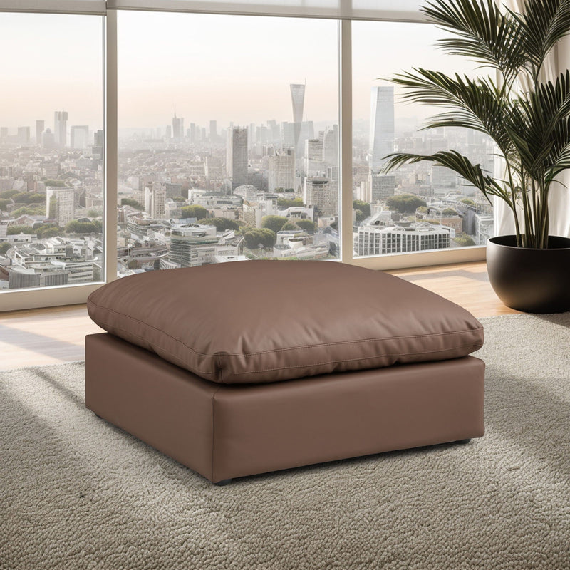 Comfy - Faux Leather Ottoman
