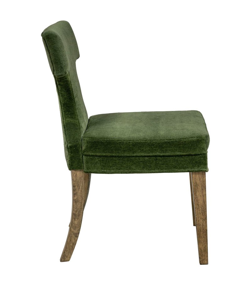 Oliver - Dining Chair (Set of 2) - Moss Green / Rustic Brown
