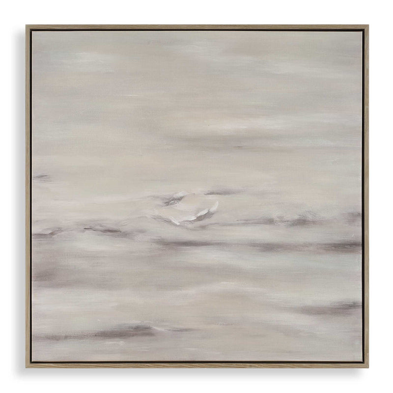 Trance - Hand Painted Abstract Art - Brown / Gray / White / Woodtone