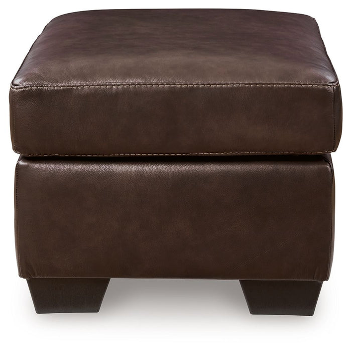 Santorine - Ottoman - Leather Match - Dark Brown