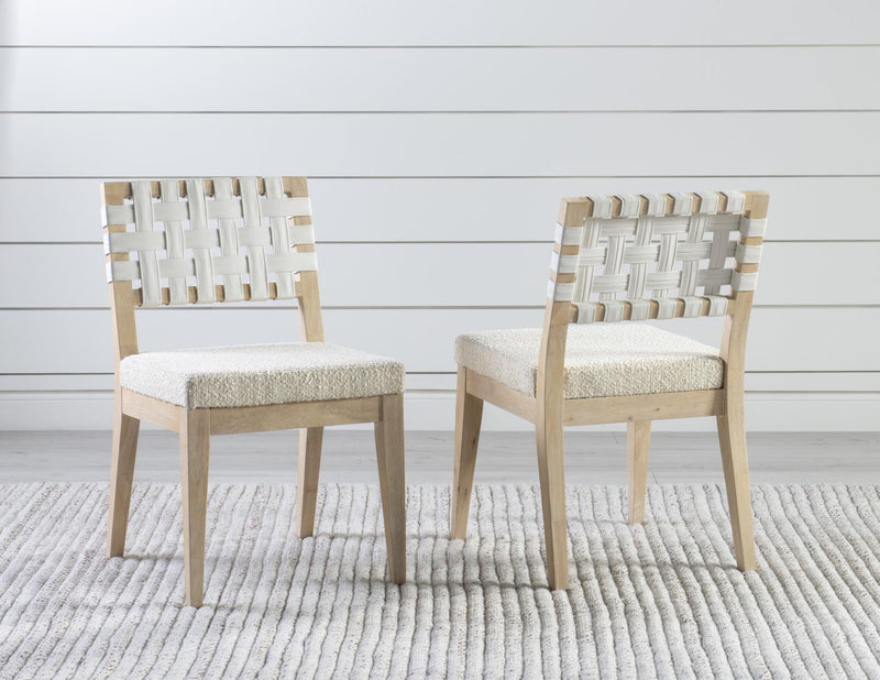 Biscayne - Woven Strap Back Side Chair (Set of 2) - Beige