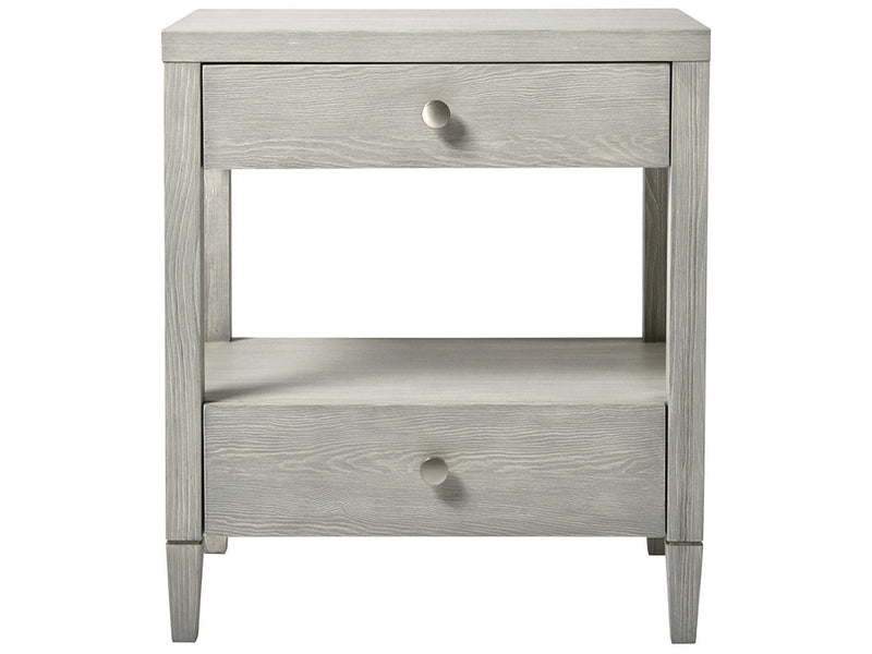 Escape Bedside Table Pearl Silver