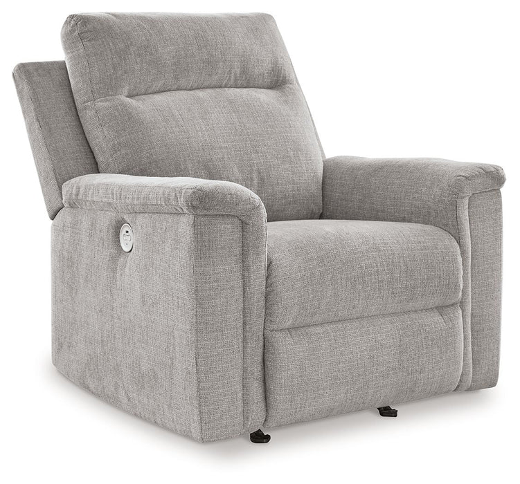 Barnsana - Power Rocker Recliner - Fabric - Ash
