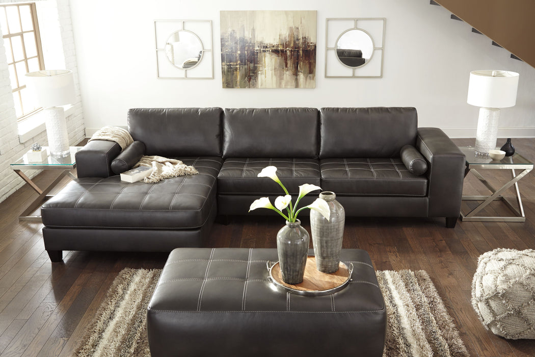 Nokomis Gray Dark Laf Chaise & Raf Sofa Sectional