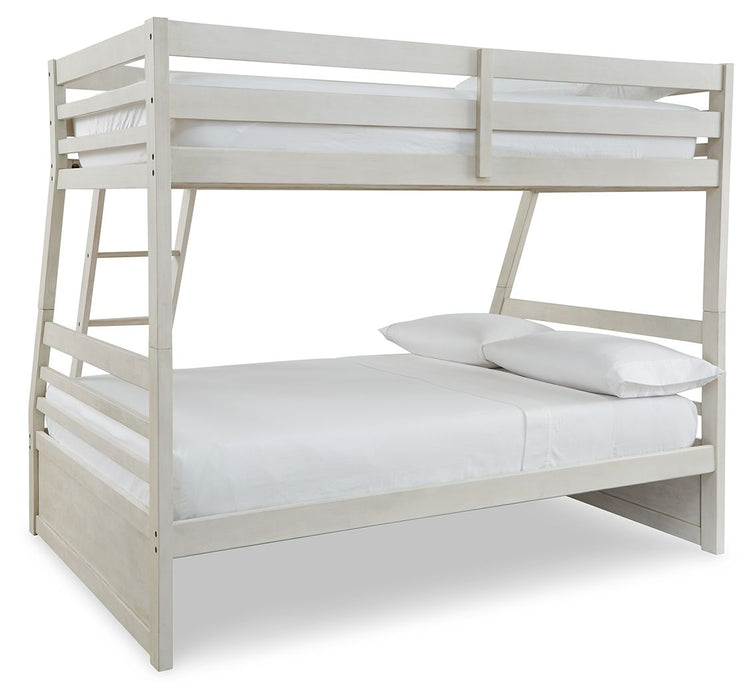 Robbinsdale Antique White Twin Over Full Bunk Bed With Storage