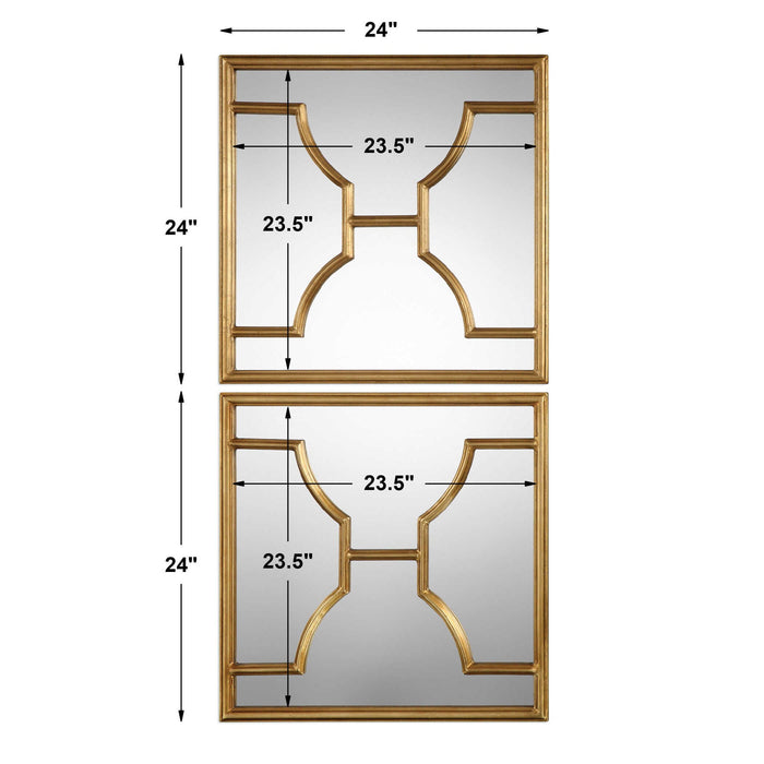 Misa - Square Mirrors (Set of 2) - Gold