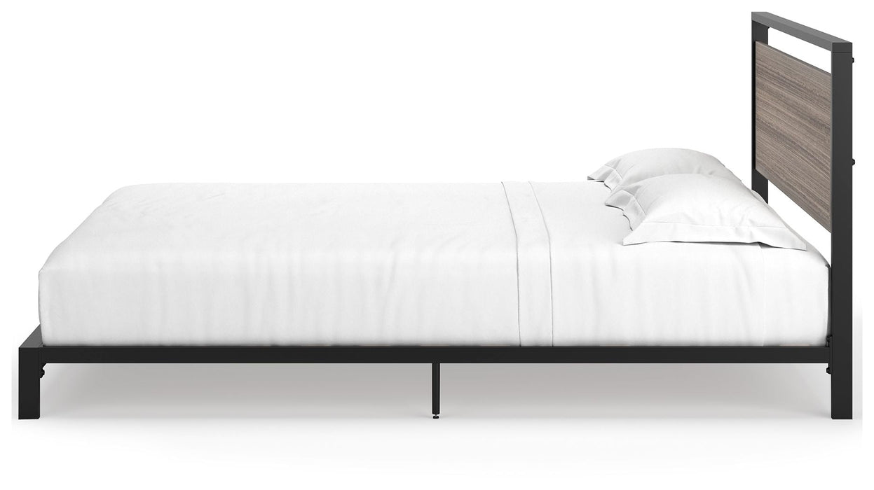 Dontally Gray / Black Platform Bed - King