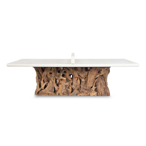 Stonewood - Indoor-Outdoor Ping-Pong Dining Table - White / Woodtone