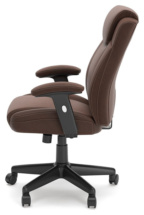 Corbindale Home Office Swivel Desk Chair - Brown/Black