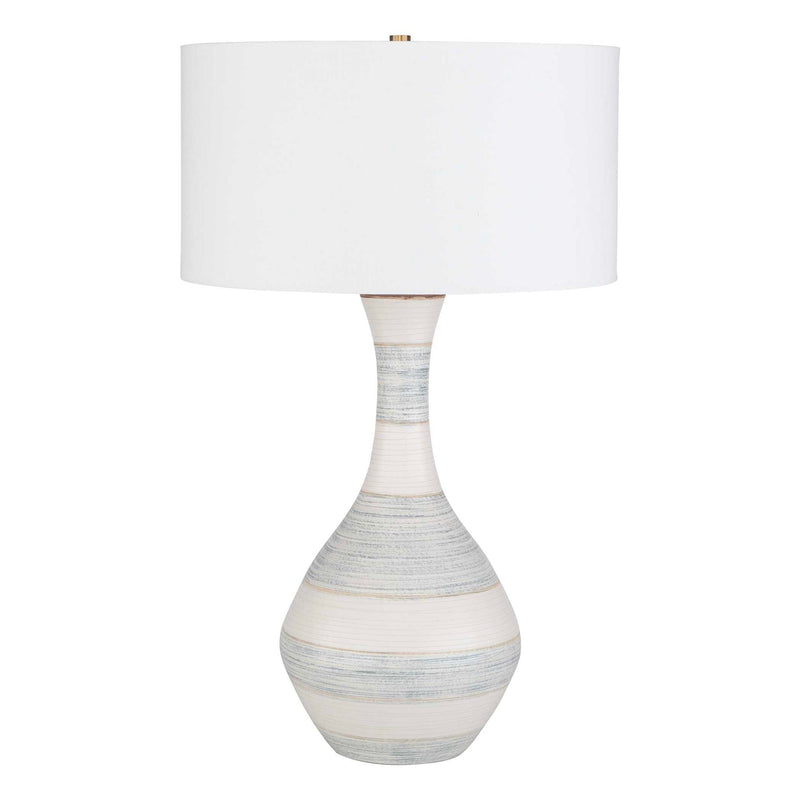Potter - Table Lamp - Striped Ivory Blue