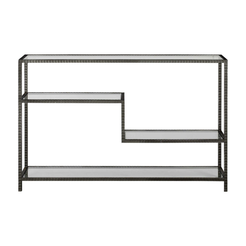 Leo - Industrial Console Table - Silver