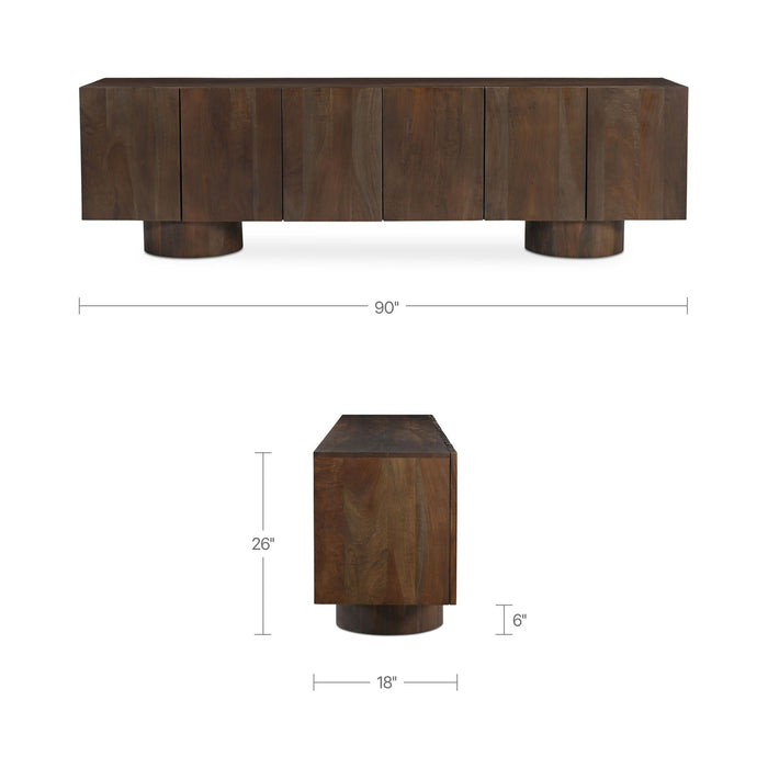 Hadley - Media Unit - Warm Brown