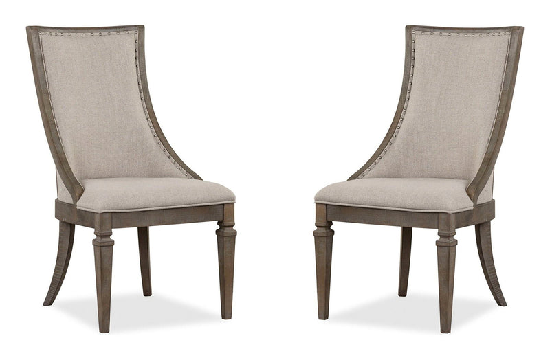 Lancaster - Dining Arm Chair With Upholstered Seat & Back (Set of 2) - Dovetail Gray