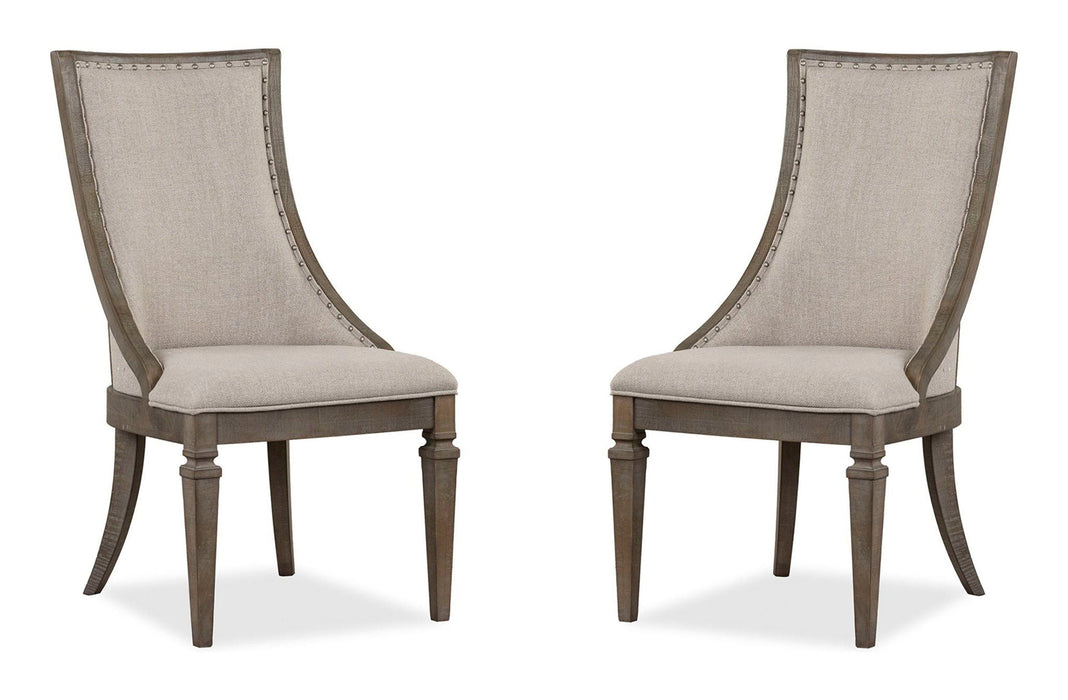 Lancaster - Dining Arm Chair With Upholstered Seat & Back (Set of 2) - Dovetail Gray