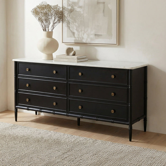 Eleanor - 6 Drawer Dresser - Black