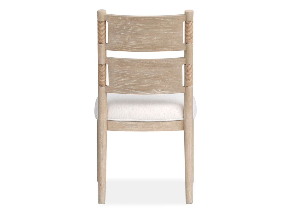 Sunset Cove - Upholstered Side Chair With Wood Back (Set of 2) - Sanibel Brown