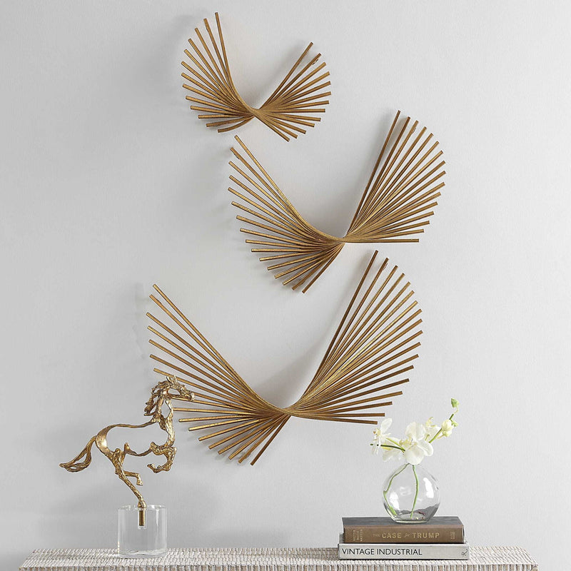 Coreograph - Antique Wall Decor (Set of 3) - Gold