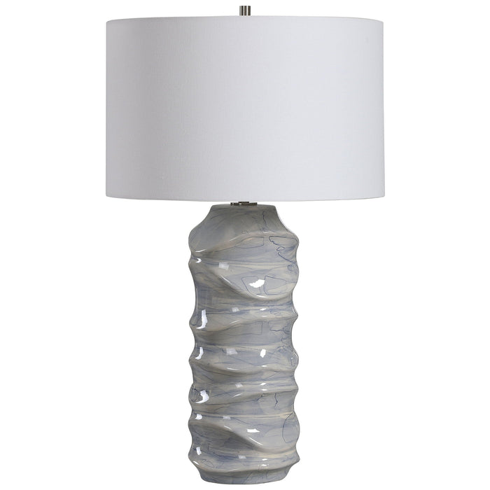 Waves Table Lamp Blue & White