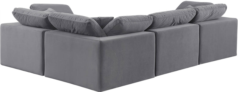 Comfy - 4 Piece Velvet Modular Sectional