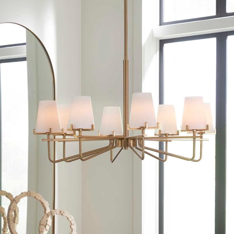 Lassen - 8 Light Chandelier - Brass