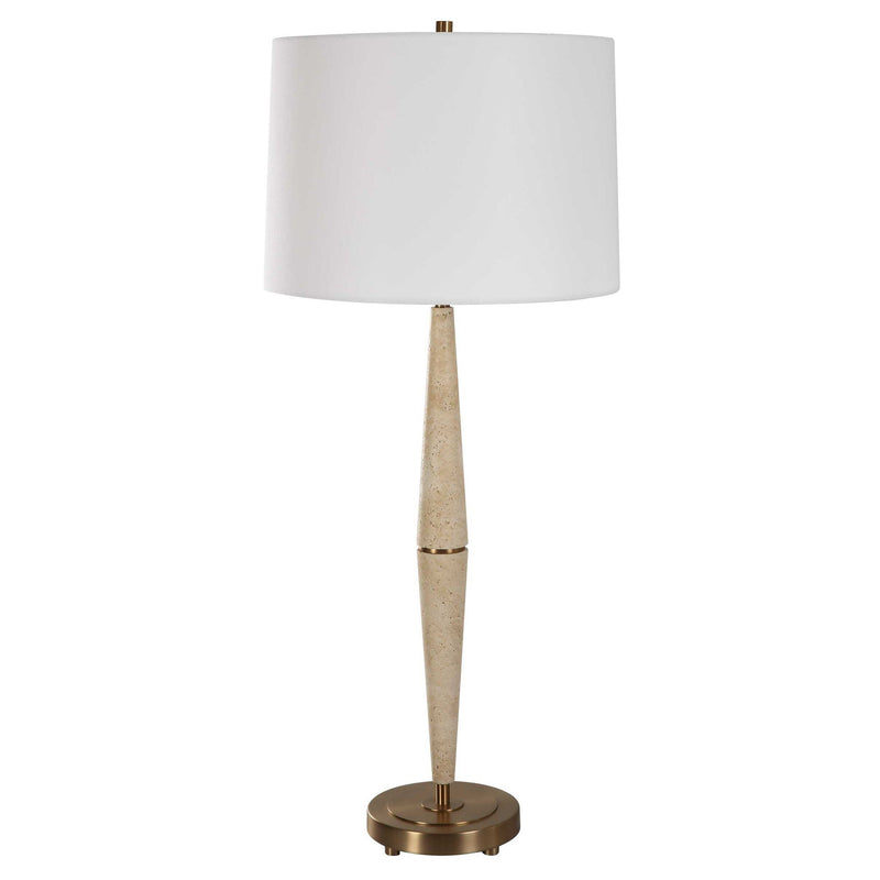 Palu - Travertine Table Lamp - Beige