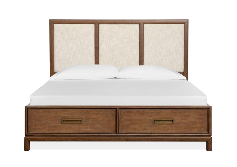 Ridgefield - Complete Panel Storage Bed With Upholstered Headboard