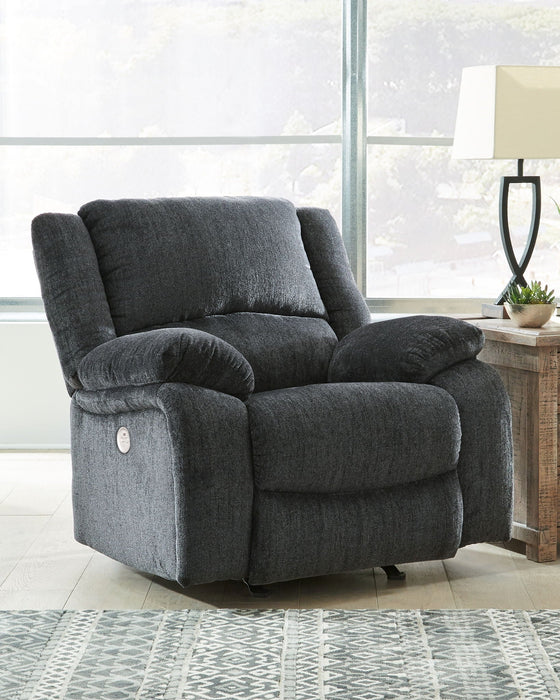 Draycoll - Power Rocker Recliner - Fabric - Slate