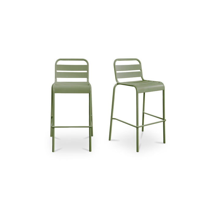Kade - Outdoor Bar Stool (Set of 2) - Green