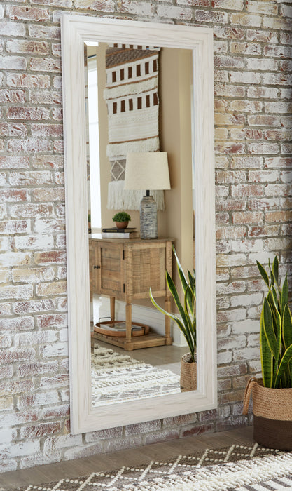 Jacee Floor Mirror - Antique White