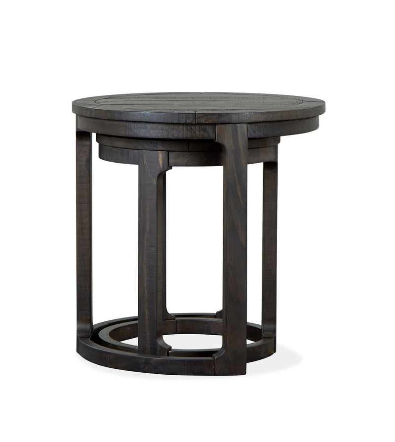 Boswell - Round Nesting End Table - Peppercorn