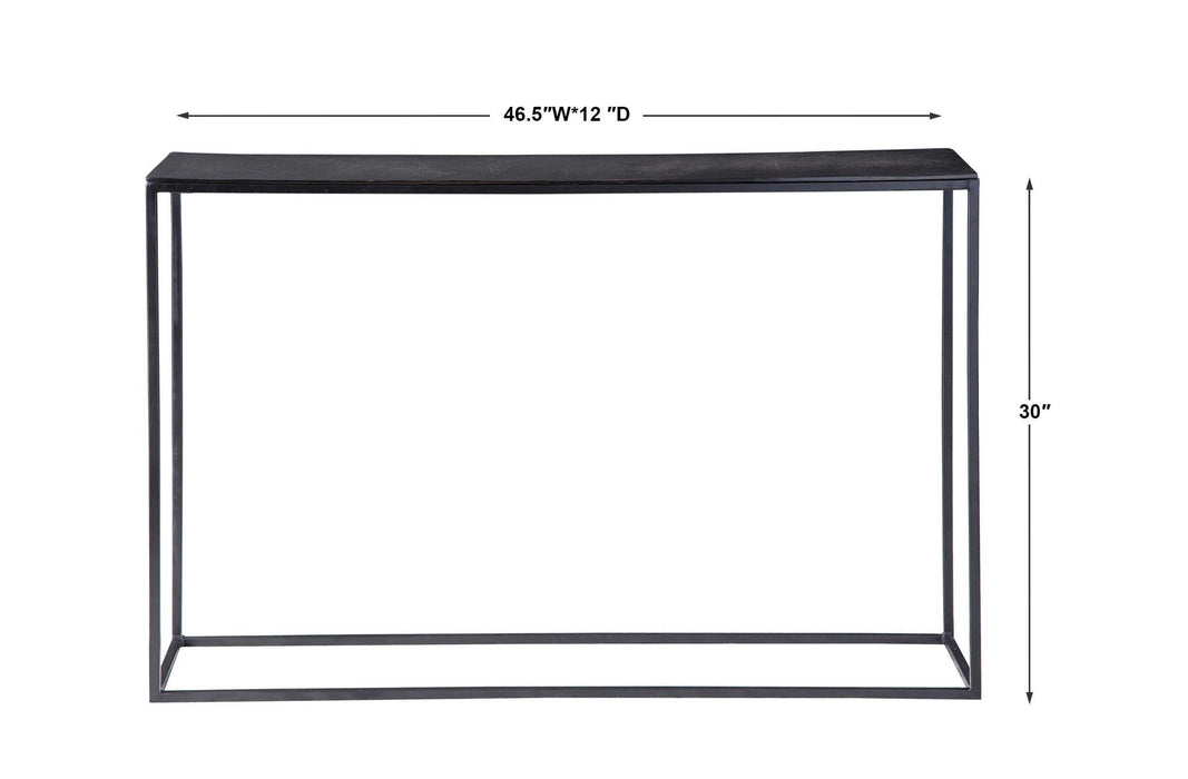 Coreene - Industrial Console Table - Black