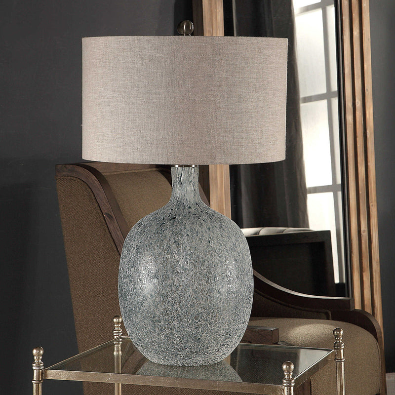 Oceaonna - Glass Table Lamp - Light Blue