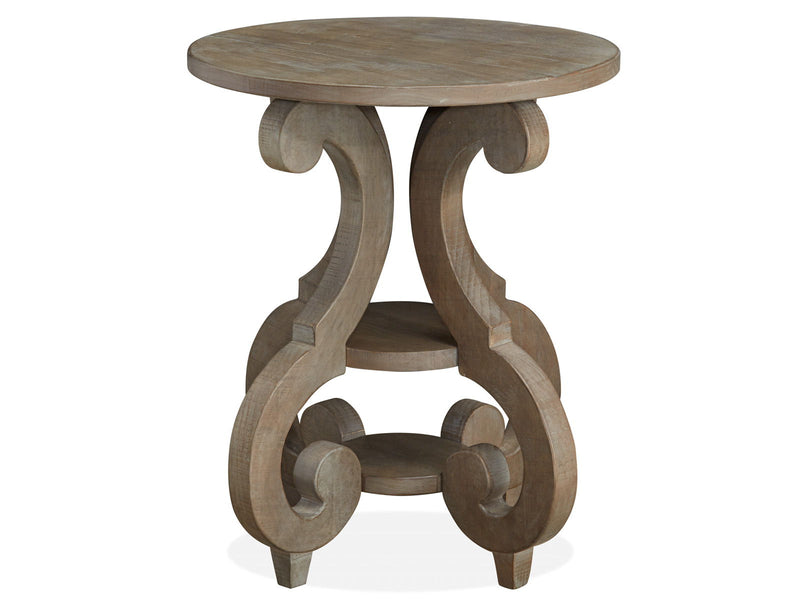 Tinley Park - Round Accent End Table - Dove Tail Gray