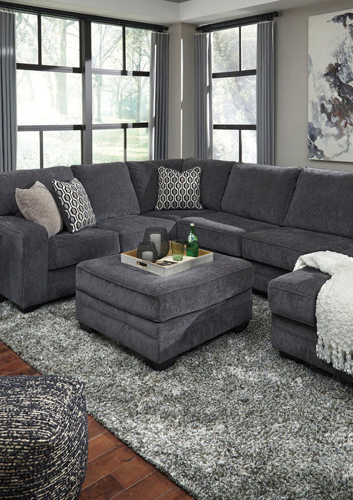 Tracling Slate 4 Pc. Left Arm Facing Sofa 3 Pc Sectional, Ottoman