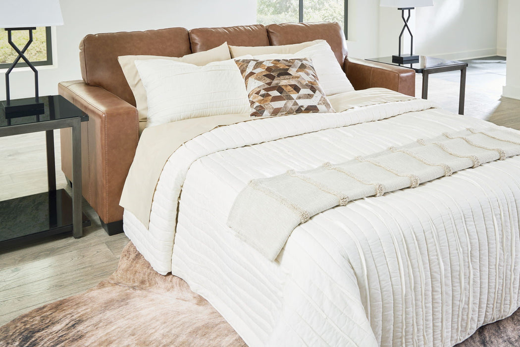 Bolsena - Queen Sofa Sleeper - Leather Match - Caramel