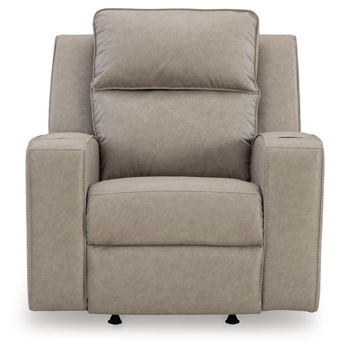 Lavenhorne - Rocker Recliner - Faux Leather - Pebble