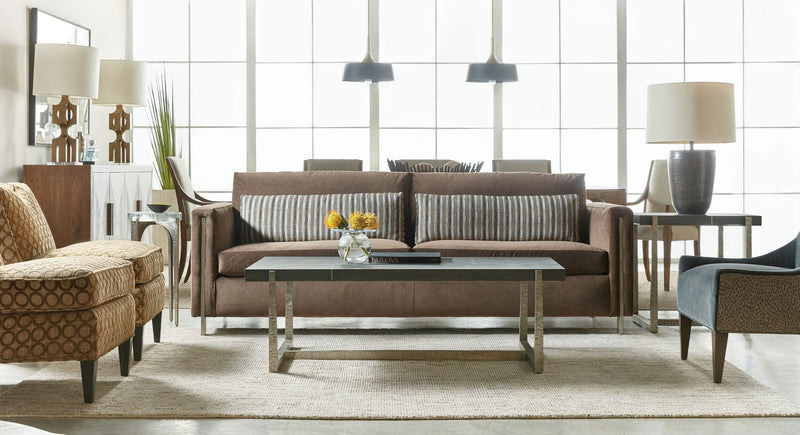 Chapman - Mixed Media Rectangle Cocktail Table - Silver / Dark Gray