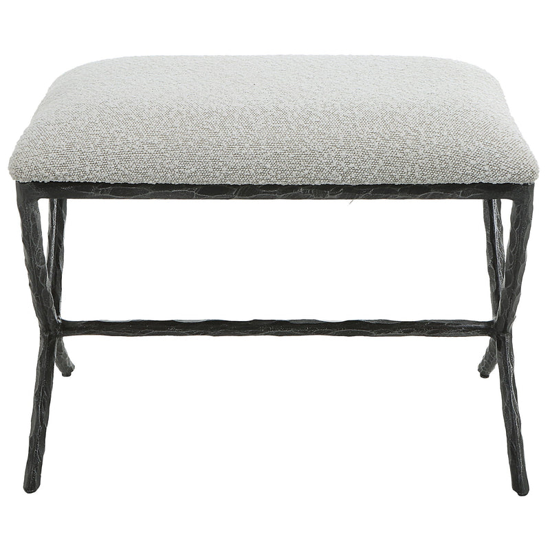 Brisby - Fabric Small Bench - Gray